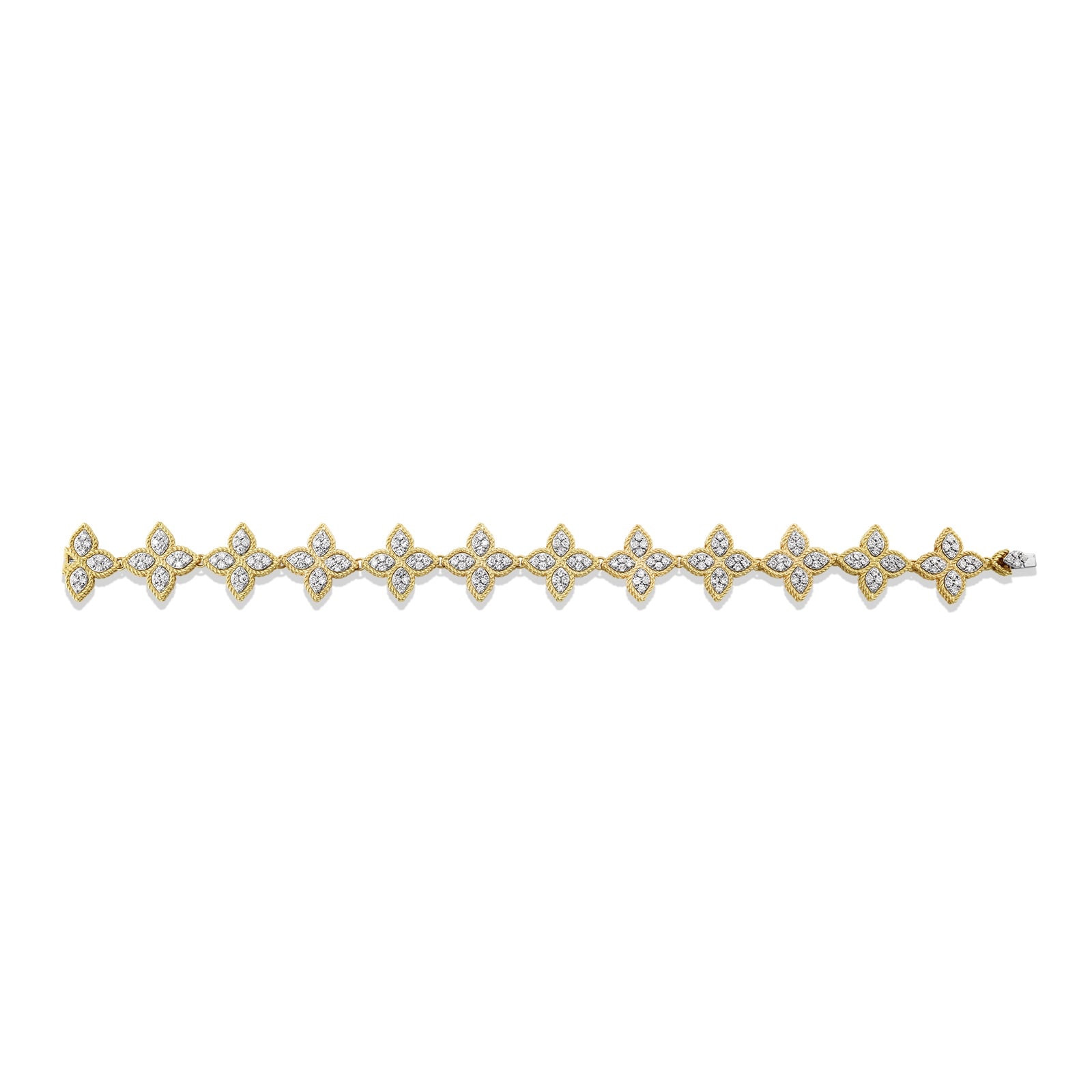 Roberto Coin Princess Flower 18ct Yellow Gold 2.20ct Diamond Bracelet Roberto Coin Princess Flower 18ct Yellow Gold 2.20ct Diamond Bracelet