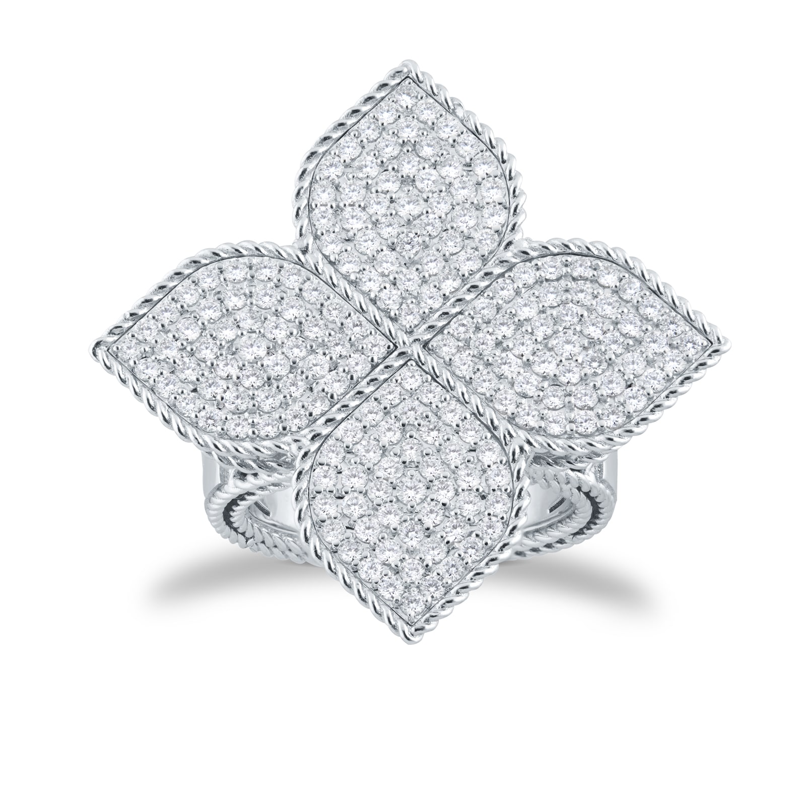 Roberto Coin Princess Flower 18ct White Gold 1.75ct Diamond Ring