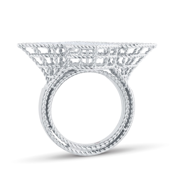 Roberto Coin Princess Flower 18ct White Gold 1.75ct Diamond Ring - Ring Size N