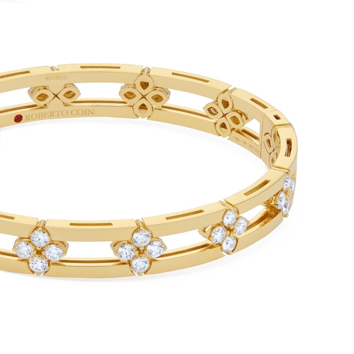 Roberto Coin Love In Verona 18ct Yellow Gold 1.60ct Diamond Bangle