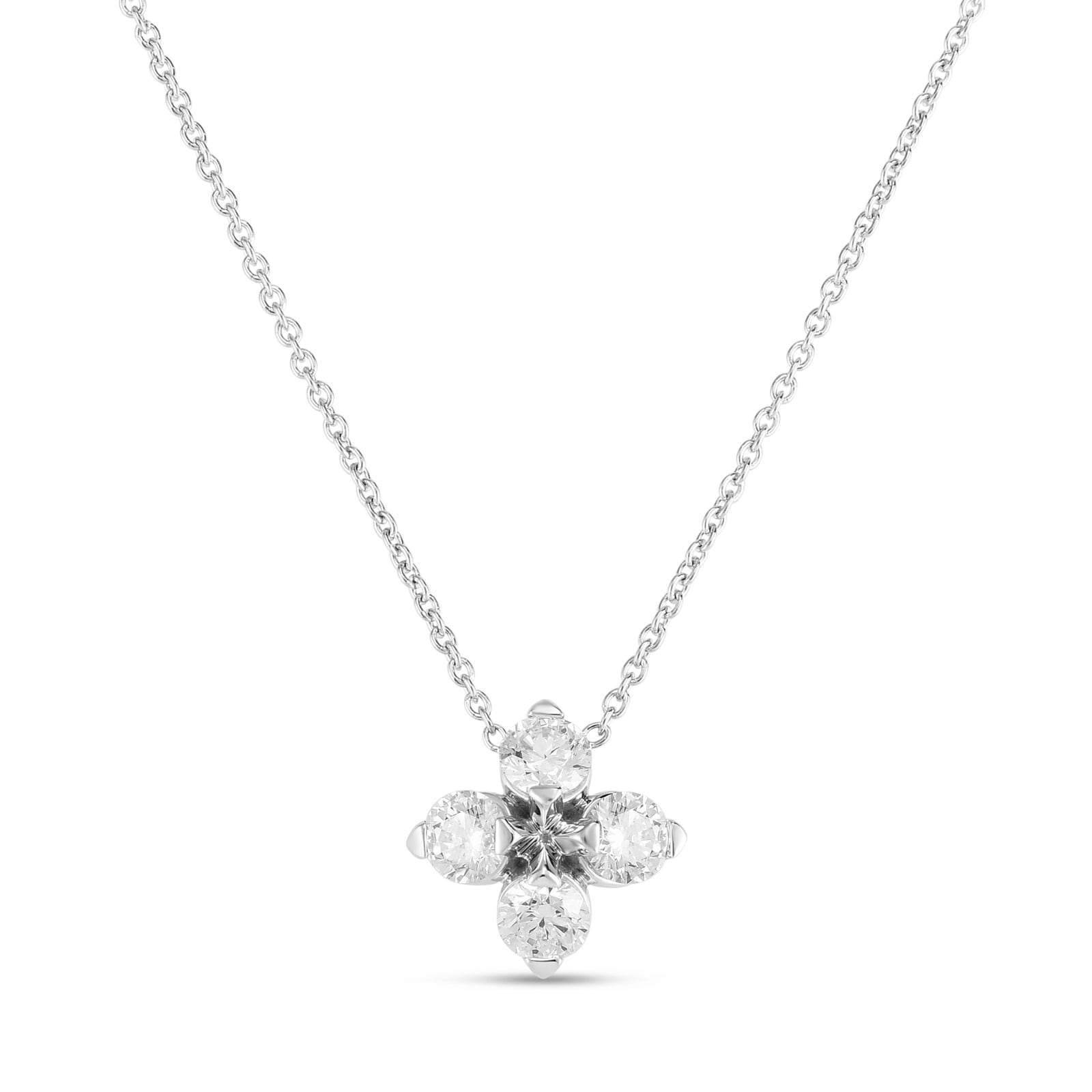 Roberto Coin Love In Verona 18ct White Gold 0.66ct Diamond Pendant