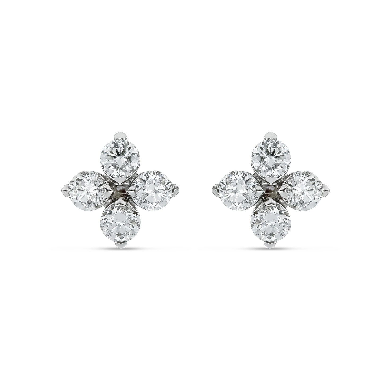 Roberto Coin Love In Verona 18ct White Gold 1.33ct Diamond Stud Earrings