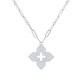 Roberto Coin Venetian Princess 18ct White Gold 1.31ct Diamond Flower Pendant