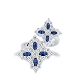 Roberto Coin Diamond Princess 18ct White Gold 1ct Sapphire & 1.72ct Diamond Ring