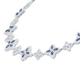 Roberto Coin Diamond Princess 18ct White Gold 5ct Sapphire & 11.12ct Diamond Necklace