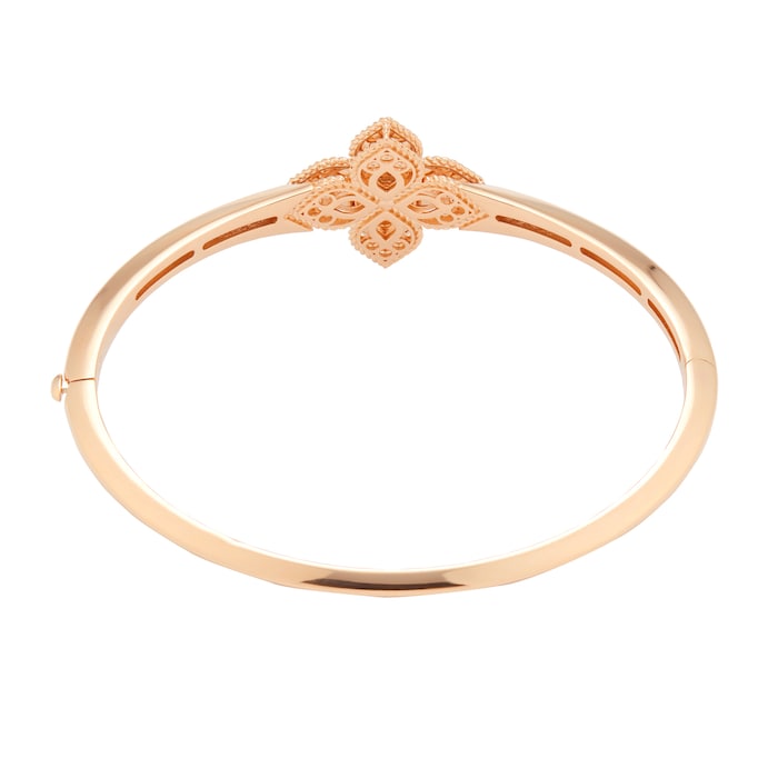 Roberto Coin Princess Flower 18ct Rose Gold 0.18ct Diamond Flower Bangle