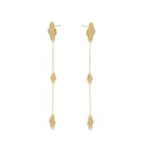 Roberto Coin Princess Flower 18ct Yellow Gold Floral Drop Earrings