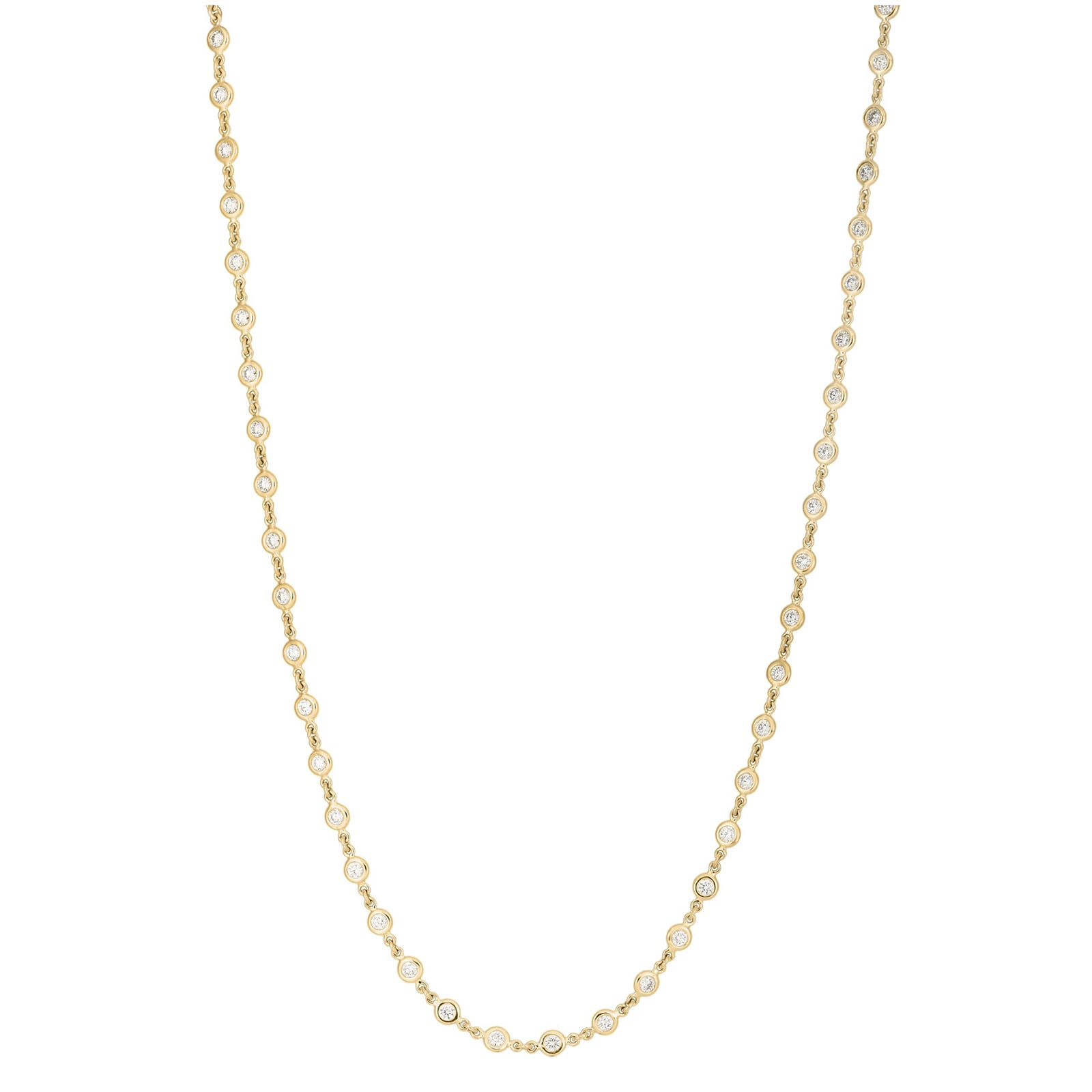 Roberto Coin 18K Yellow Gold Diamonds By The Inch Diamond Station Necklace