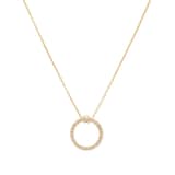 Roberto Coin Tiny Treasures 18ct Yellow Gold 0.09ct Diamond Small Circle Pendant Necklace