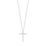 Roberto Coin Tiny Treasures 18ct White Gold 0.10ct Diamond Cross Necklace