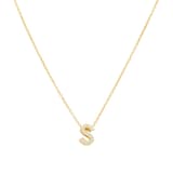 Roberto Coin Tiny Treasures 18ct Yellow Gold 0.05ct Love Letter S Necklace