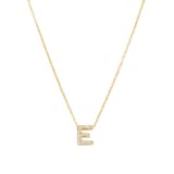 Roberto Coin Tiny Treasures 18ct Yellow Gold 0.06ct Love Letter E Necklace