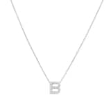 Roberto Coin Tiny Treasures 18ct White Gold 0.06ct Love Letter B Necklaces