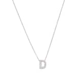 Roberto Coin Tiny Treasures 18ct White Gold 0.06ct Love Letter D Necklaces