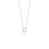 Roberto Coin Tiny Treasures 18ct White Gold 0.06ct Love Letter O Necklaces