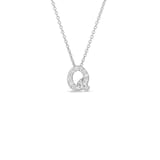 Roberto Coin Tiny Treasures 18ct White Gold 0.07ct Love Letter Q Necklaces