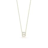 Roberto Coin Tiny Treasures 18ct Yellow Gold 0.06ct Love Letter B Necklaces