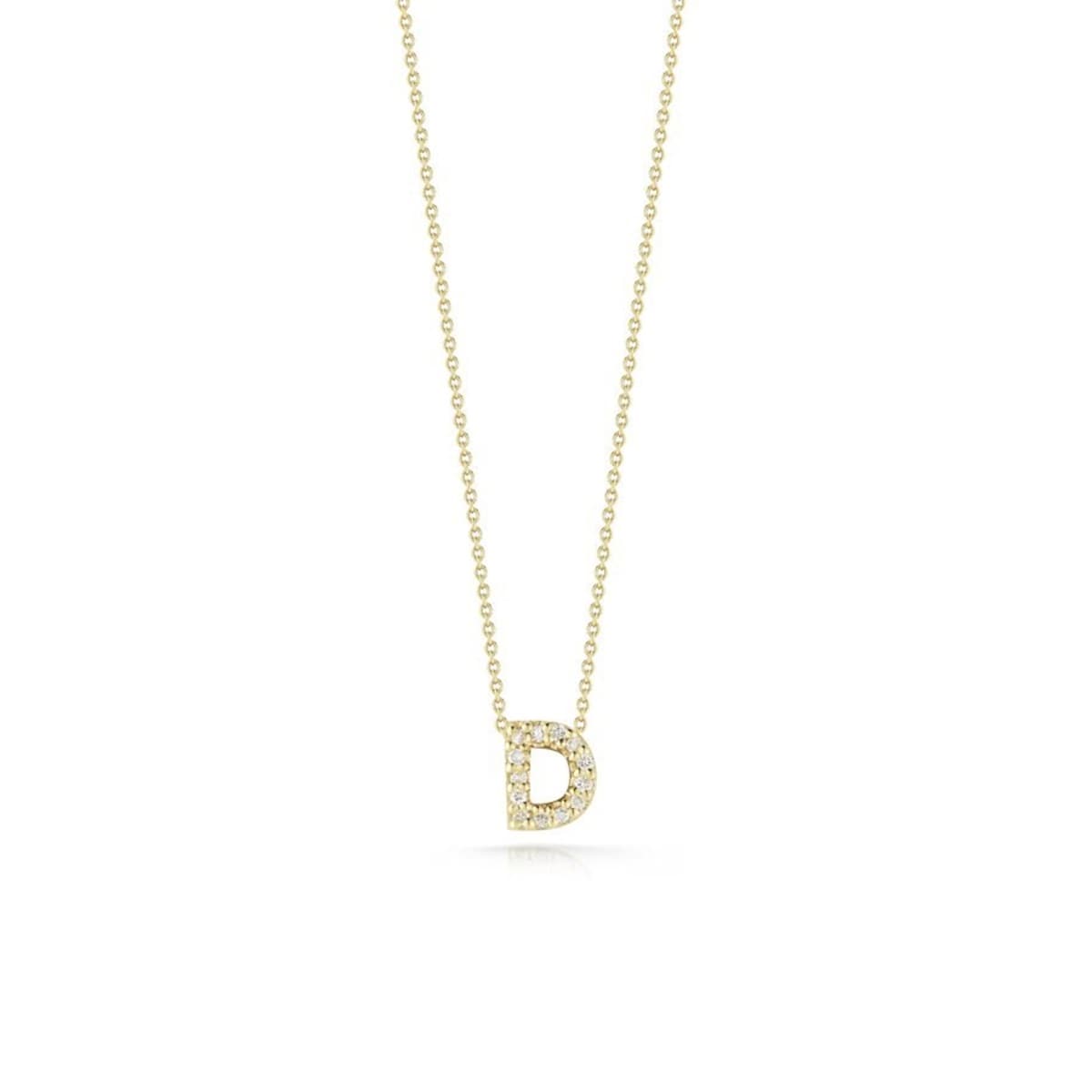 Roberto Coin Tiny Treasures 18ct Yellow Gold 0.06ct Love Letter D Necklaces