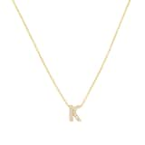 Roberto Coin Tiny Treasures 18ct Yellow Gold 0.05ct Love Letter K Necklaces