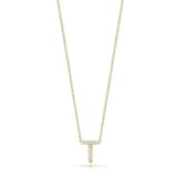 Roberto Coin Tiny Treasures 18ct Yellow Gold 0.04ct Love Letter T Necklaces