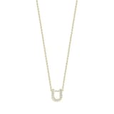 Roberto Coin 18K Yellow Gold Tiny Treasures Diamond Love Letter U Necklace