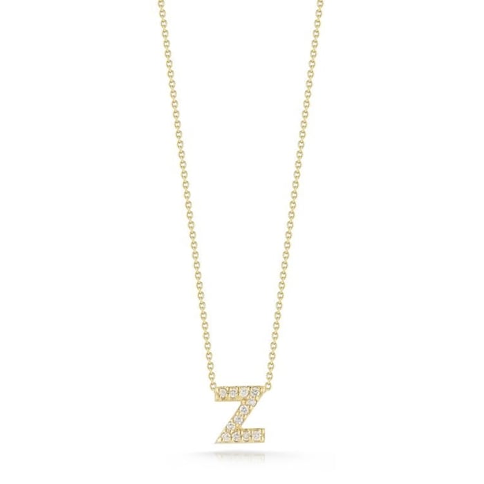 Roberto Coin 18K Yellow Gold Tiny Treasures Diamond Love Letter Z Necklace