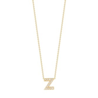 Roberto Coin 18K Yellow Gold Tiny Treasures Diamond Love Letter Z Necklace
