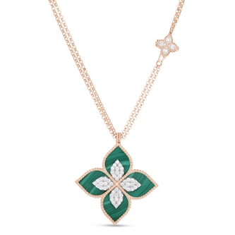 Roberto Coin Princess Flower 18ct Rose Gold 0.76ct Diamond
Malachite Pendant Necklace Roberto Coin Princess Flower 18ct Rose Gold 0.76ct Diamond
Malachite Pendant Necklace