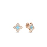 Roberto Coin 18K Rose Gold Venetian Princess Carnival Diamond & Topaz Stud Earrings