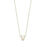 Roberto Coin 18K Yellow Gold Tiny Treasures Diamond Love Letter V Necklace