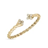 Roberto Coin 18K Yellow Gold Love In Verona Diamond Twist Bangle  - Size Petite