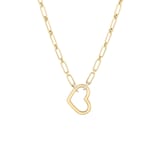 Roberto Coin 18K Yellow Gold Cialoma Dangle Diamond Accent Open Heart Necklace