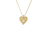 Roberto Coin 18K Yellow Gold Venetian Princess Diamond Small Heart Pendant Necklace