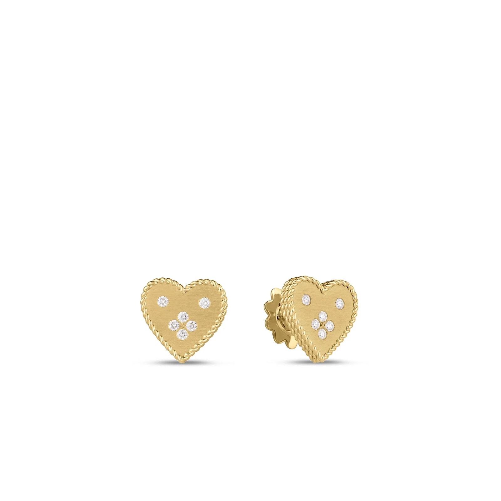 Roberto Coin 18K Yellow Gold Venetian Princess Small Heart Stud Earrings