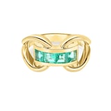 Roberto Coin 18K Yellow Gold Designer Gold Emerald Ring