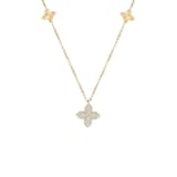 Roberto Coin 18K Yellow Gold Love By The Inch Diamond & Polished Flower Station Necklace