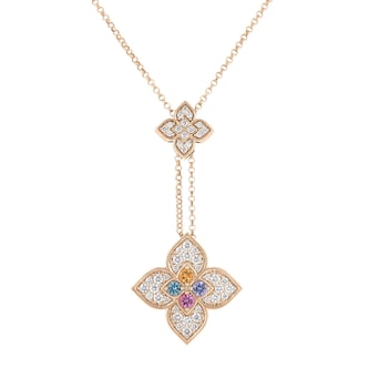 Roberto Coin 18K Rose Gold Venetian Princess Carnival Diamond & Mixed Gemstones Necklace