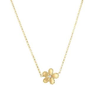 Roberto Coin 18K Yellow Gold Jasmine Diamond Flower Necklace