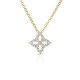 Roberto Coin 18K Yellow Gold Princess Flower Diamond Necklace