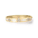 Roberto Coin 18K Yellow Gold Love In Verona Diamond & Mother Of Pearl Bangle