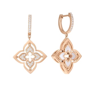 Roberto Coin 18K Rose Gold Venetian Princess Pirouette Diamond & Mother Of Pearl Drop Earrings Roberto Coin 18K Rose Gold Venetian Princess Pirouette Diamond & Mother Of Pearl Drop Earrings