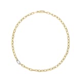 Roberto Coin 18K Yellow Gold Designer Gold Diamond Paperclip Link Necklace