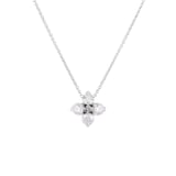 Roberto Coin 18K White Gold Love In Verona Diamond Flower Necklace