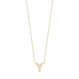 Roberto Coin 18K Yellow Gold Tiny Treasures Diamond Love Letter Y Necklace