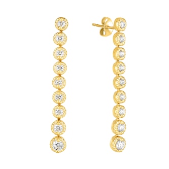 Roberto Coin 18K Yellow Gold Cento Diamond Bezel Drop Earrings