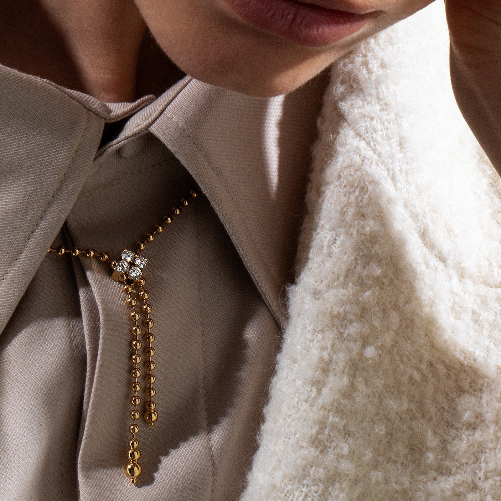 Roberto Coin 18K Rose Gold Love In Verona Diamond Flower Zipper Necklace Roberto Coin 18K Rose Gold Love In Verona Diamond Flower Zipper Necklace