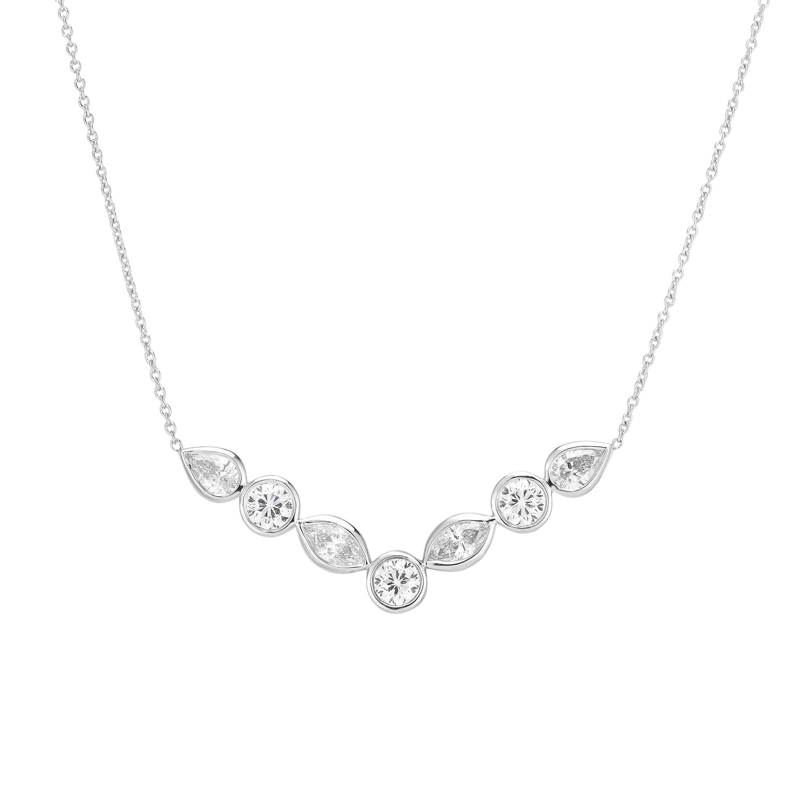 Roberto Coin 18K White Gold Cento Diamond Necklace