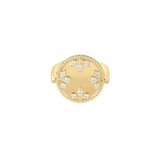 Roberto Coin 18K Yellow Gold Venetian Medallions Reversible Diamond & Mother Of Pearl Ring - Size 6.5