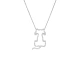 Roberto Coin 18K White Gold Tiny Treasures Diamond Outlined Dog Necklace