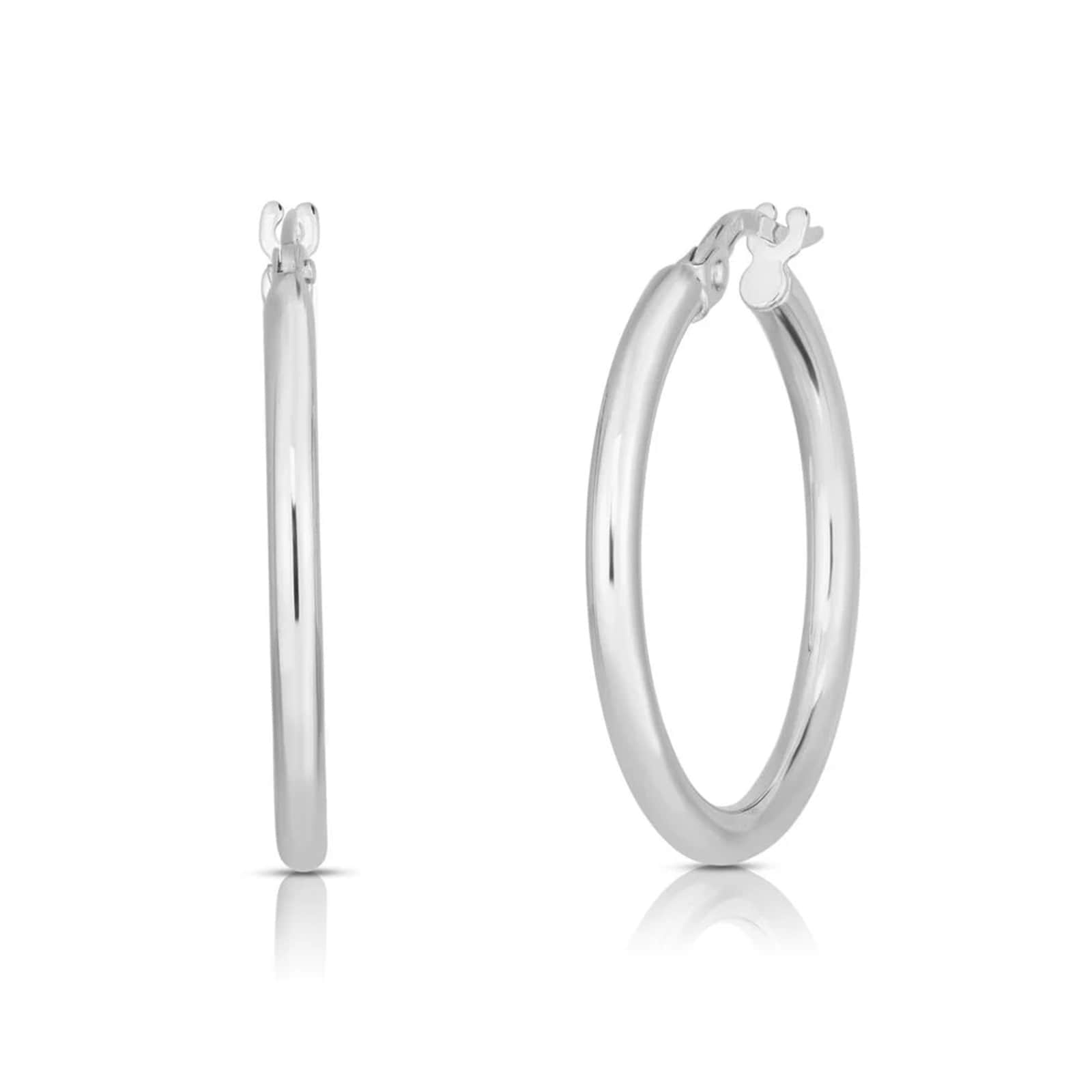 Roberto Coin 18K White Gold The Perfect Hoop® Small Hoop Earrings